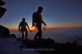 Sur l'arete de laurence, Massif du Mont-Blanc, Haute-savoie, France