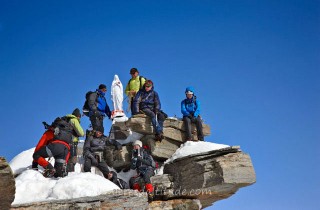 Au sommet du grand paradis, val d'aoste, italie