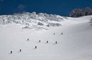 Montee au col du tour noir, Massif du Mont-Blanc, Haute-savoie, France