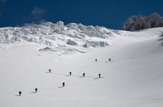 Montee au col du tour noir, Massif du Mont-Blanc, Haute-savoie, France