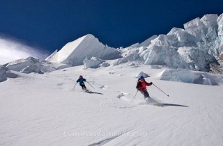 Descente du Mont-Blanc, Massif du Mont-Blanc, Haute-savoie, France