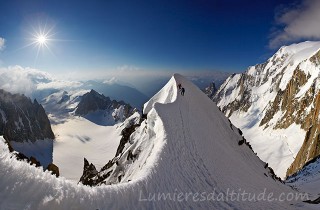 Sur l'arete Kuffner; Mont-Blanc; France