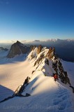 Sur l'arete Kuffner; Mont-Blanc; France