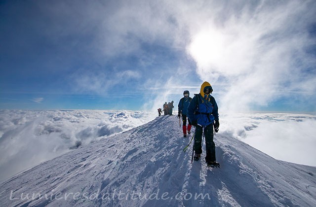 Au sommet du mont-blanc, Massif du Mont-Blanc, Haute-savoie, France