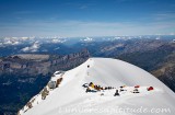 Camping sauvage au refuge du Gouter, Massif du Mont-Blanc, Haute-savoie, France