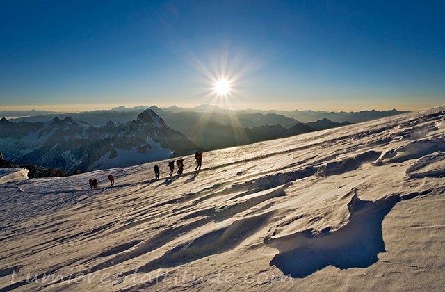 Au col de la brenva, Massif du Mont-Blanc, Haute-savoie, France