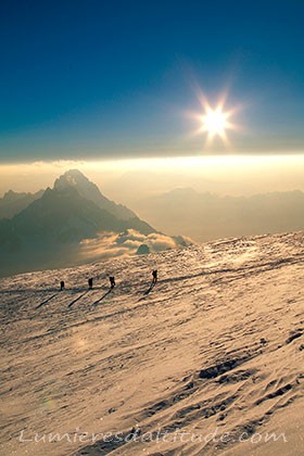 Au col de la brenva, Massif du Mont-Blanc, Haute-savoie, France