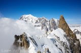 Dans la traversee des aretes de Rochefort, Massif du Mont-Blanc, Haute-savoie, France