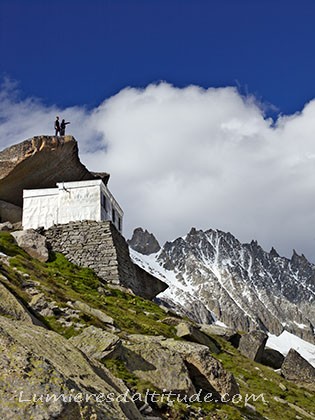 Le refuge du couvercle, Massif du Mont-Blanc, Haute-savoie, France