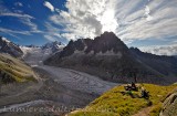 Sur les balcons de la mer de glace, Massif du Mont-Blanc, Haute-savoie, France