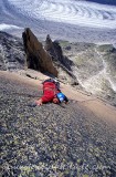 Escalade rocheuse de l'aiguille du moine, Massif du Mont-Blanc, Haute-savoie, France