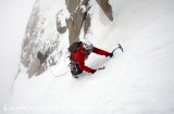 Ascension de la goulotte Chere ,Massif du Mont-Blanc, Haute-savoie, France