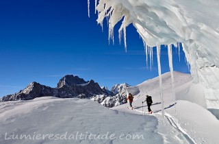 Montee au Dolent, Massif du Mont-Blanc, Haute-Savoie, France