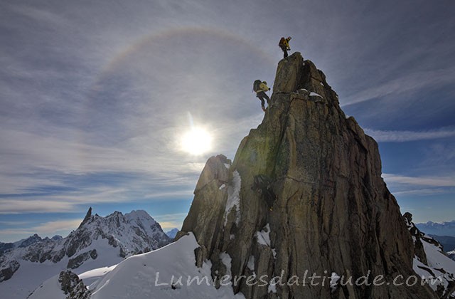 Sur l'arête SE de la Tour Ronde, Massif du Mont-Blanc, Haute-savoie, France