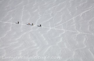 Traversee du glacier du Geant, Massif du Mont-Blanc, Haute-savoie, France