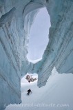 Ski sur le glacier de l'Envers du Plan, Massif du Mont-Blanc, Haute-savoie, France