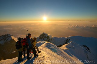 Ascension du mont-blanc, Massif du Mont-Blanc, Haute-savoie, France