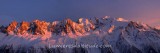 MONT-BLANC ET AIGUILLES DE CHAMONIX AU COUCHANT