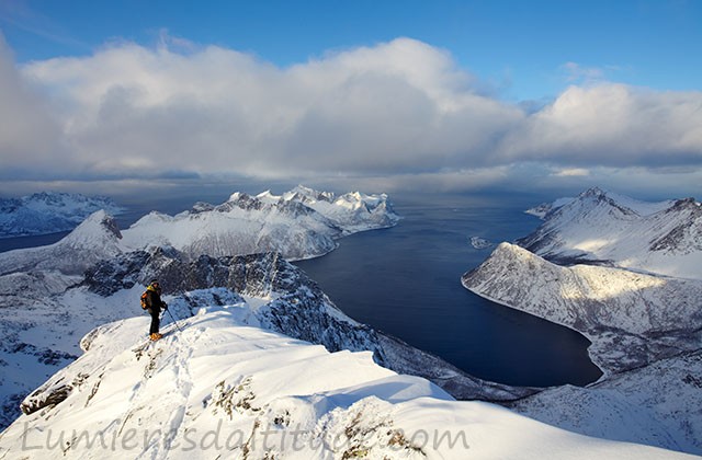 Au sommet du Gritetippen, Senja, Norvege