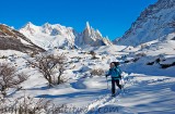 Du Cerro Torre vers le Fitz roy en hiver