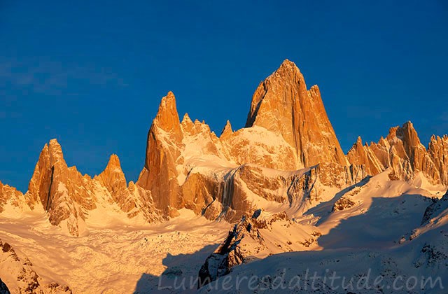 Le Fitz Roy au lever du jour, Patagonie, Argentine