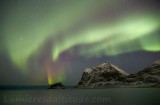 Aurore boreale sur les iles Lofoten, Norvege