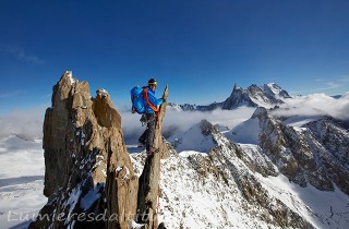 Dans la traversee des aiguilles d'Entreve, Chamonix, France