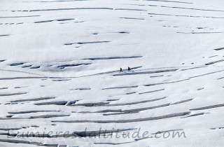 Dans la traversee de la Vallee Blanche, Chamonix, France