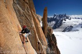 Ascension du versant sud de l'aiguille du Midi, Chamonix, France