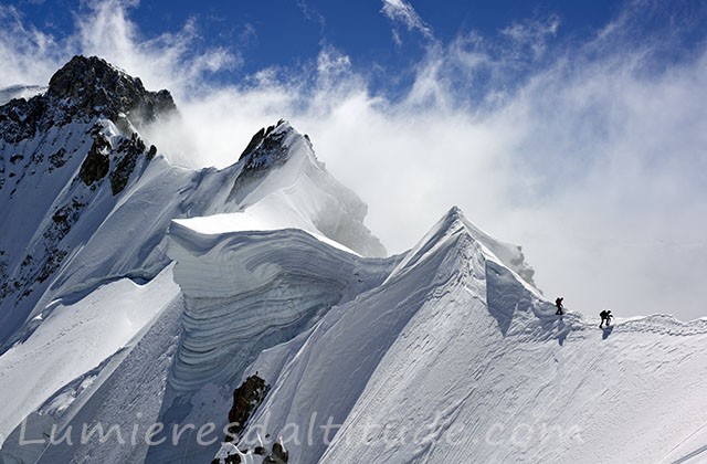 Venteux sur les aretes de Rochefort..., Chamonix, France