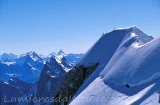 Sur l'arete Est du Mont Maudit, Chamonix, France