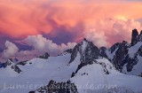 Lumieres du soir sur la Tour Ronde et le Grand capucin, Chamonix