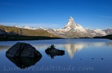 Le Cervin a l'aube depuis le lac stellisee, Zermatt