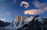 Nuage orographique sur les Grandes Jorasses, chamonix