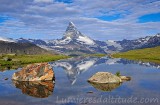 Le Cervin depuisle lac Stellisee, Zermatt, Suisse