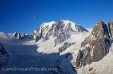 Le Mont-Blanc et la Dent du Requin a l'aube