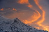 Lumieres du couchant sur l'aiguille du Gouter, Chamonix, France