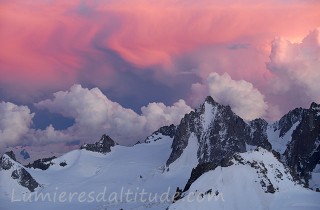 Lumieres du soir sur la Tour Ronde, Chamonix