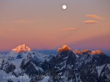 Le Grand Combin et l'aiguille de Talefre au couchant