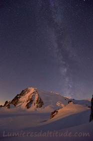 La voie Lactee sur le Mont-Blanc, Chamonix