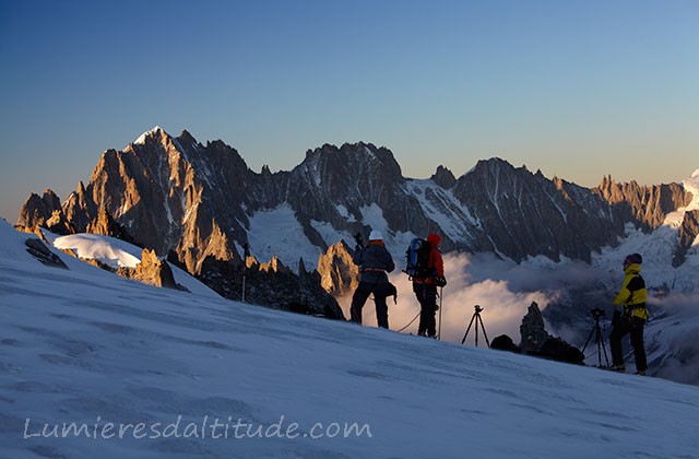 Stage photo a l'aiguille du Midi