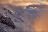 Lumieres du soir sur le glacier des Bossons