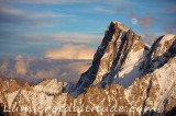 Lever de lune sur les Grandes Jorasses, Chamonix, France