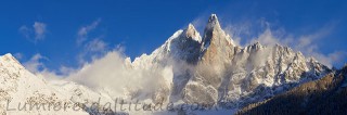 La Verte et le Dru au couchant, Chamonix