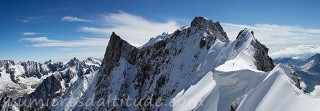 Cordee sur les aretes de Rochefort, Chamonix