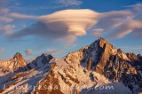 Nuages orographiques sur l'aiguille Verte, Chamonix