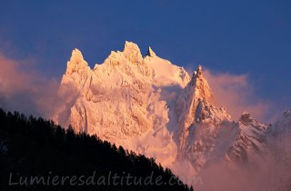 L'aiguille du Plan au couchant