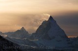 Le Cervin et la Dent d'Herens au couchant