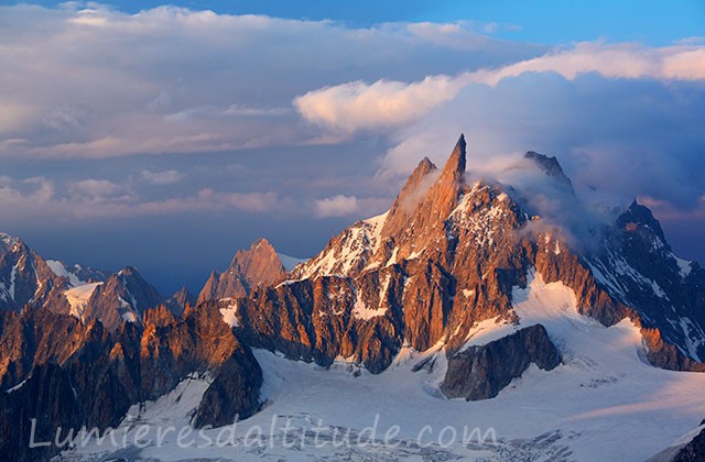 La Dent du Geant au couchant