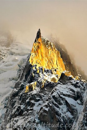 L'aiguilles des Deux Aigles au couchant, Chamonix